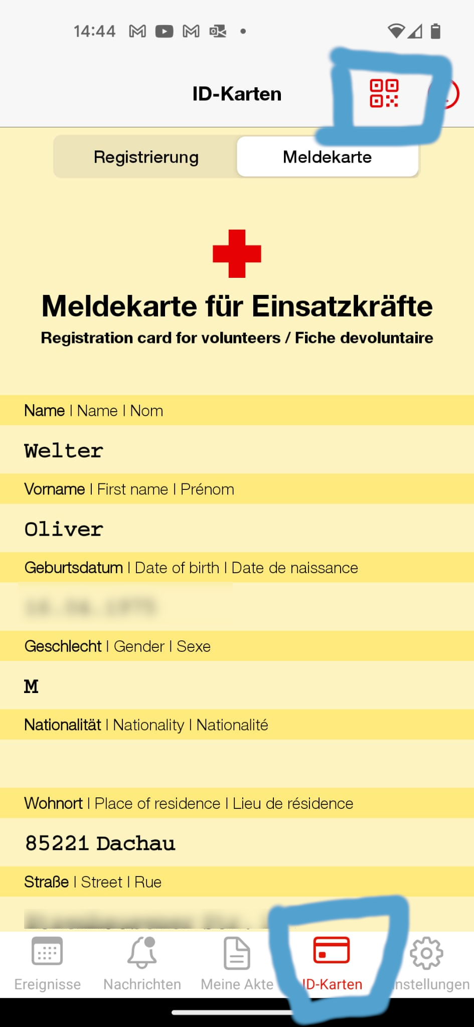 Projekt drkserver > Tipp der Woche KW24/25: Dienstzeiten direkt vor Ort erfassen mit der "DRK Hier!" App > Meldekarte.png